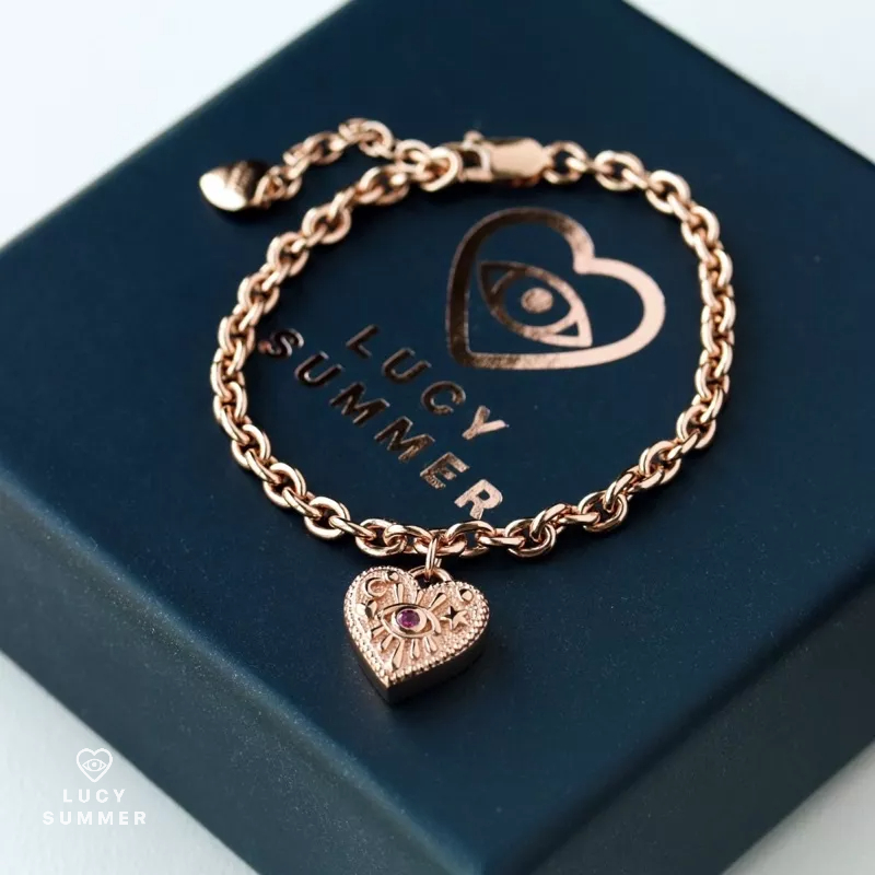 LUCY SUMMER LUNA LOVE Bracelet (สร้อยข้อมือเงินแท้ พร้อมจี้หัวใจรุ่น ลูน่า เลิฟ) Silver 925