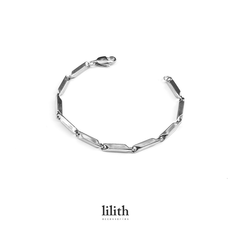 Lilith -  Geometric link Chain Stainless Bracelet สร้อยข้อมือ สร้อยคอ สแตนเลส y2k