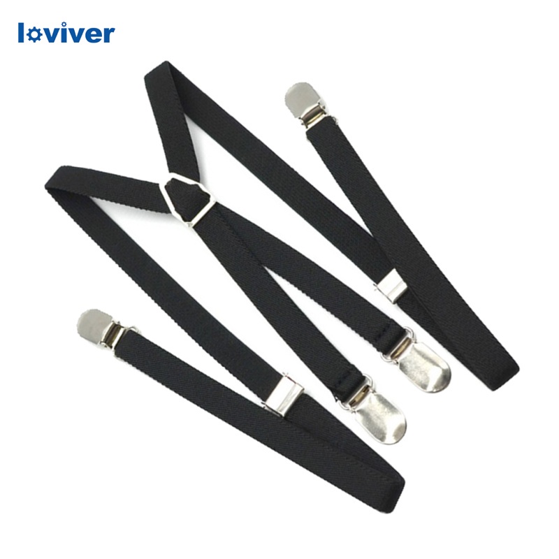 Loviver เอี๊ยมกางเกง ทรงตรง ปรับได้ สีดํา สําหรับผู้ชาย