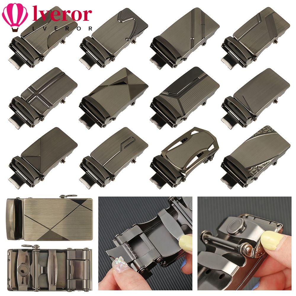 Lveror หัวเข็มขัดผู้ชาย DIY ปรับได้ สไลด์ สายรัด หัวเข็มขัด สันทนาการ หัวเข็มขัด
