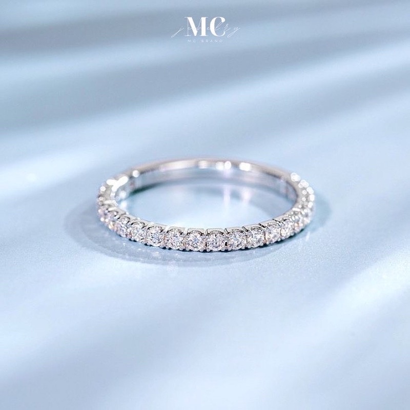 MCbrand.Jew  แหวนเงินเเท้ เพชรPremiumCZ✨รุ่น Lucy เพชรรอบวงง✅ไม่ลอกใส่ติดตัวได้เลย มีใบรับประกันสินค้า