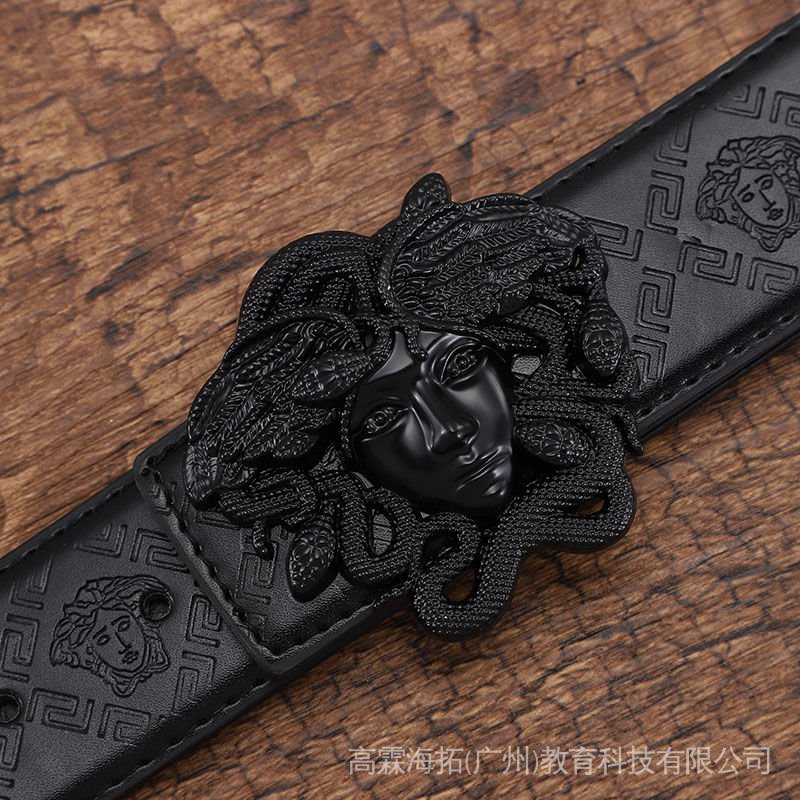 Medusa Red Versace เข็มขัดลําลอง เข้ากับทุกการแต่งกาย แฟชั่นสําหรับผู้ชาย วัยรุ่น 87WP
