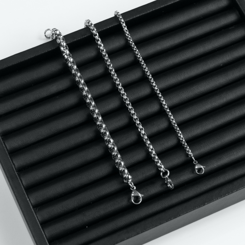 Meless | Set ZT สร้อยข้อมือสแตนเลส ลายผ่าหวาย
