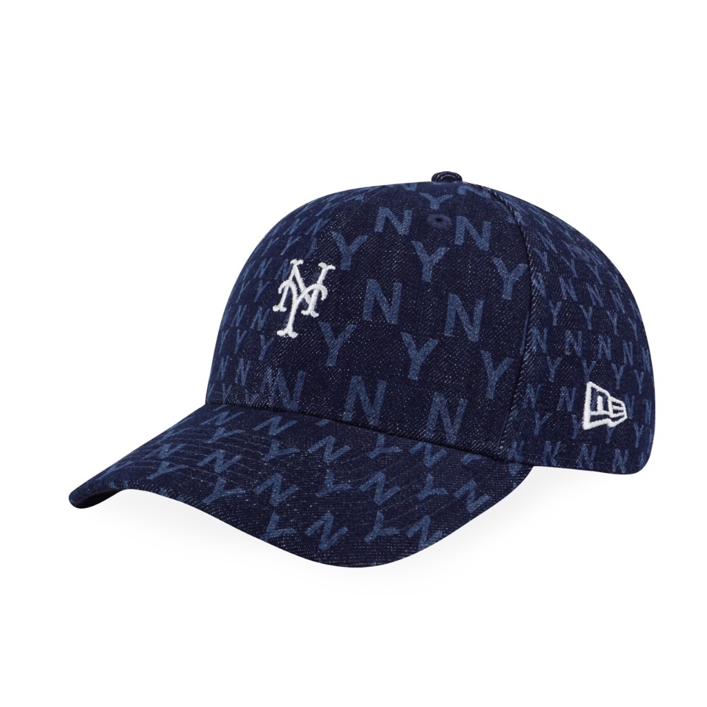 NEW YORK METS DENIM ALL-OVER MONOGRAM INDIGO DENIM 9FORTY CAP