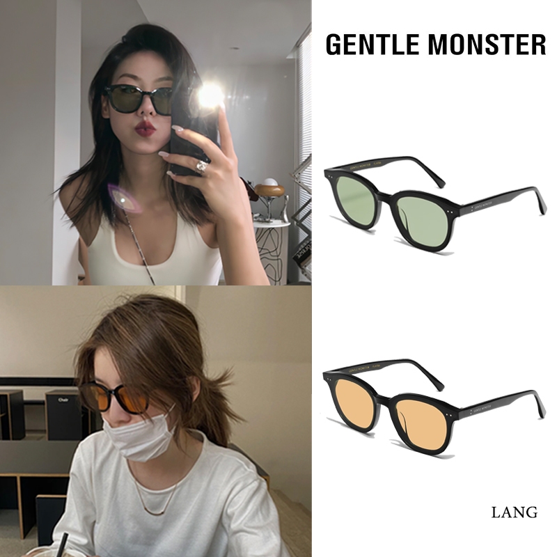 New Gentle Monster(เจนเทิล มอนสเตอร์) LANG-สีเขียว ของแท้ แว่นตากันแดด เลนส์โพลาไรซ์ uv400 สําหรับทุกเพศ