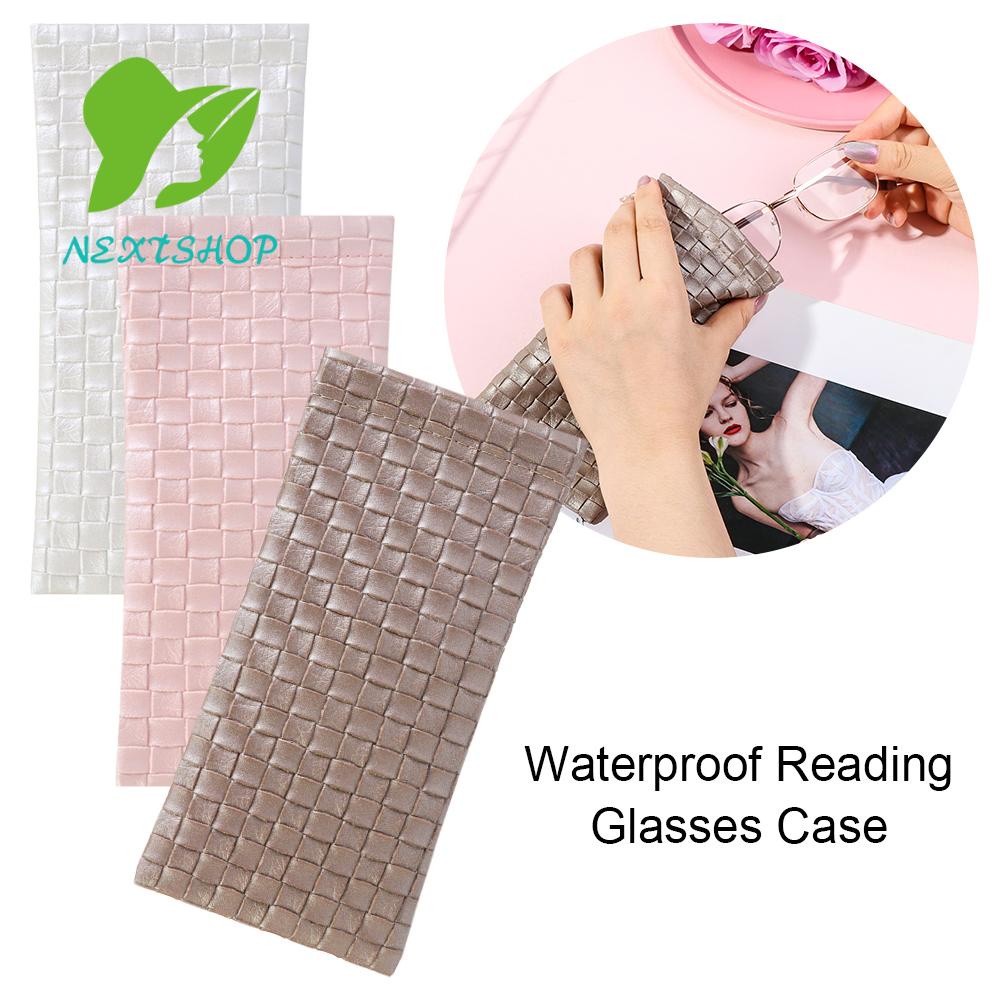Nextshop กระเป๋าหนัง Pu สําหรับใส่แว่นตาอ่านหนังสือแว่นสายตาแบบพกพา Unisex