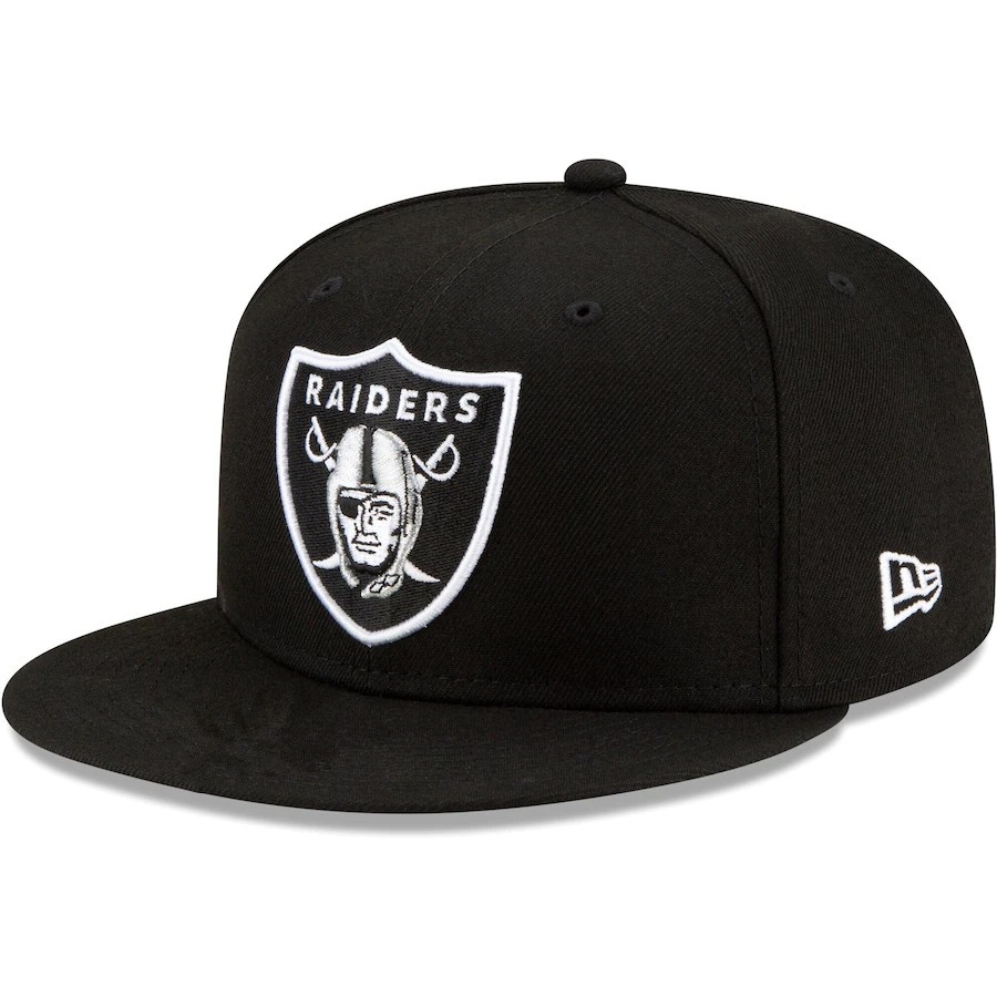 Nfl Oakland Raiders เสื้อยืดฮิปฮอปพิมพ์ลายทีมชาติหมวกสไตล์ฮิปฮอป