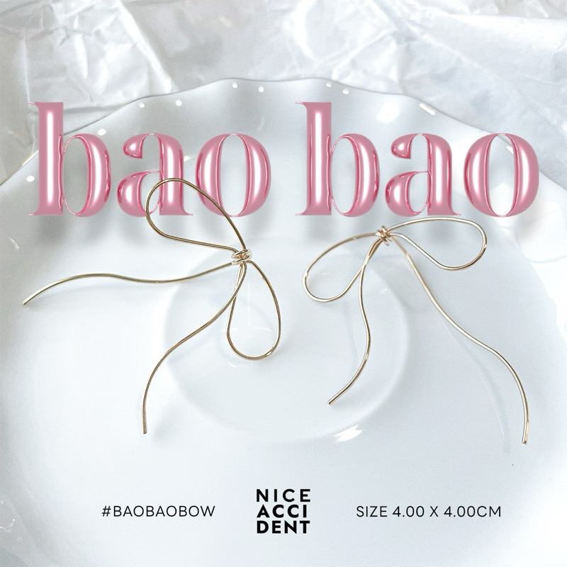 Nice Accident BAOBAO Special Design Bow Earrings | ต่างหูโบว์ดีไซน์พิเศษ งานน่ารักมาก