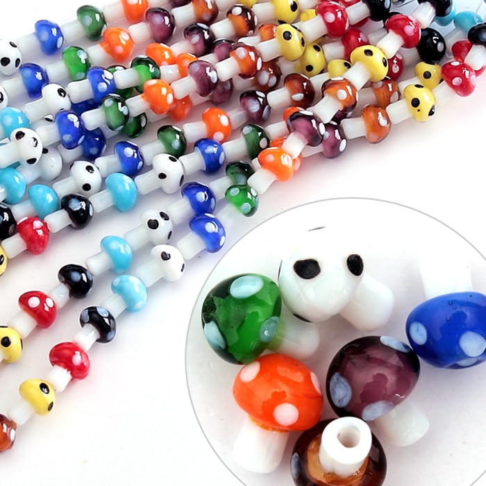 Nicebeads ลูกปัดสีแดงสีขาวสีเหลืองสีเขียวสีม่วง Diy 10X12 มม . 20 ชิ้น