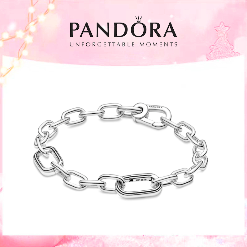 Pandora  Marry Me Series เงิน925 สร้อยข้อมือเงินสเตอร์ลิง 599662 สร้อยข้อมือโซ่เครื่องประดับของขวัญ