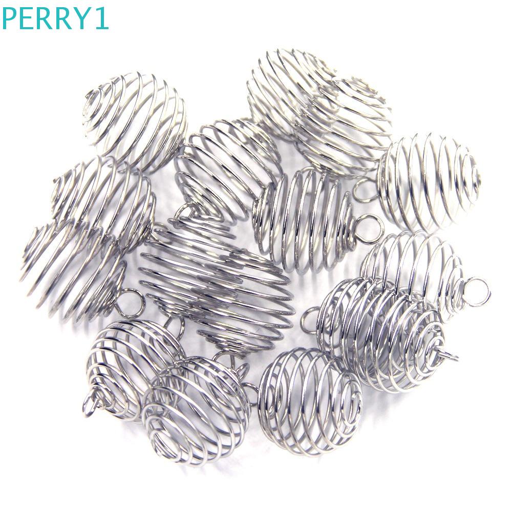 Perry ลูกปัดโลหะ แบบเกลียว 8-25 มม. สําหรับทําเครื่องประดับ DIY 10 ชิ้น ต่อล็อต