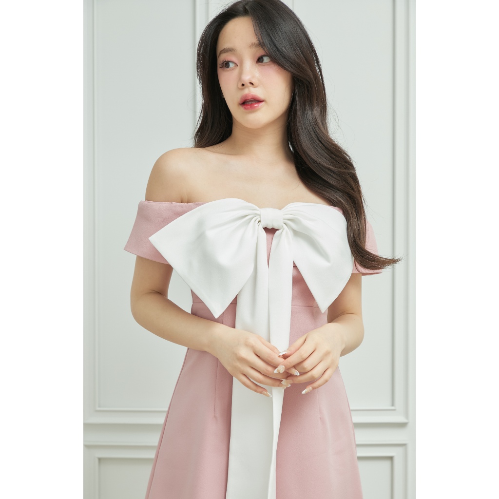 Pirunya - Bow 01 เข็มกลัดโบว์ สีขาว ประดับชุด