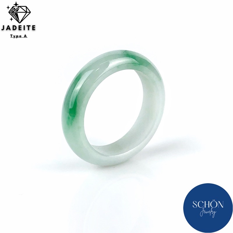 RJ-No แหวนหยกแท้ หยกพม่า Jadeite Type A พม่า ( รับประกันหยกพม่าแท้ตลอดชีพ ) เซอร์ผ่านแน่นอน