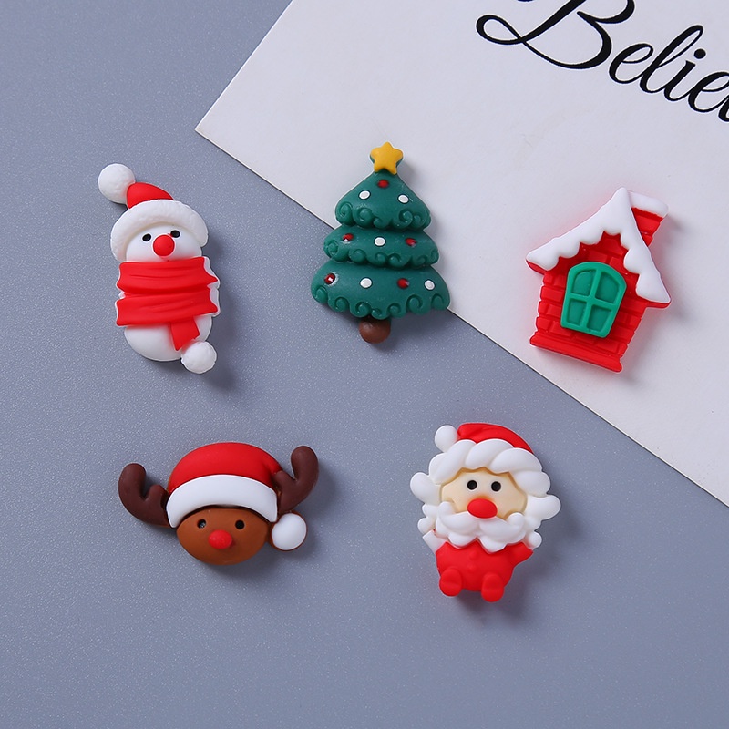 Ready to Ship Jibbitz อุปกรณ์เสริม diy เคสโทรศัพท์มือถือลายซานตาคลอสสําหรับตกแต่งผม