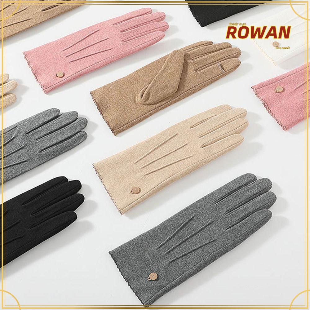 Rowans ถุงมือ ผ้ากํามะหยี่ สัมผัสหน้าจอได้ อบอุ่น สไตล์เยอรมัน สําหรับผู้หญิง