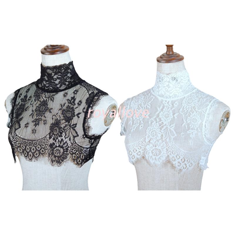 Royal เสื้อลูกไม้ครึ่งแขนครึ่งตัวถอดออกได้สําหรับสุภาพสตรี
