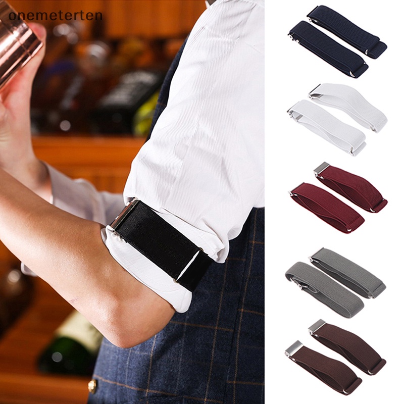 Rten สายรัดแขนเสื้อเชิ้ต แบบยืดหยุ่น ปรับได้ กันลื่น