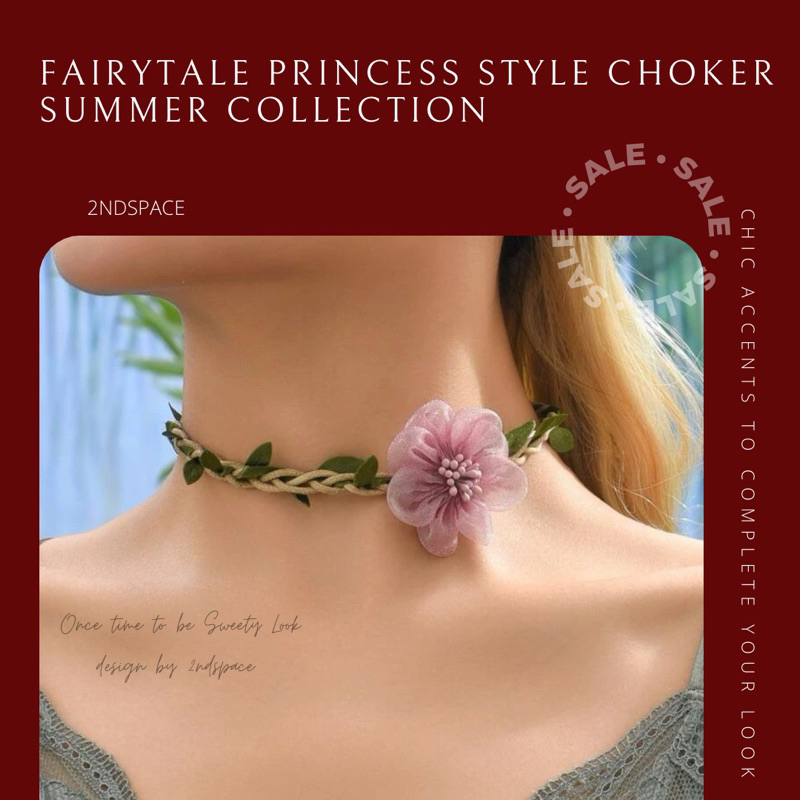 SALE โช้กเกอร์สวยหวานประดับดอกไม้ ✨Summer นี้ต้องมีค่า Fairytale Princess Choker✨ พร้อมส่งนะค้า