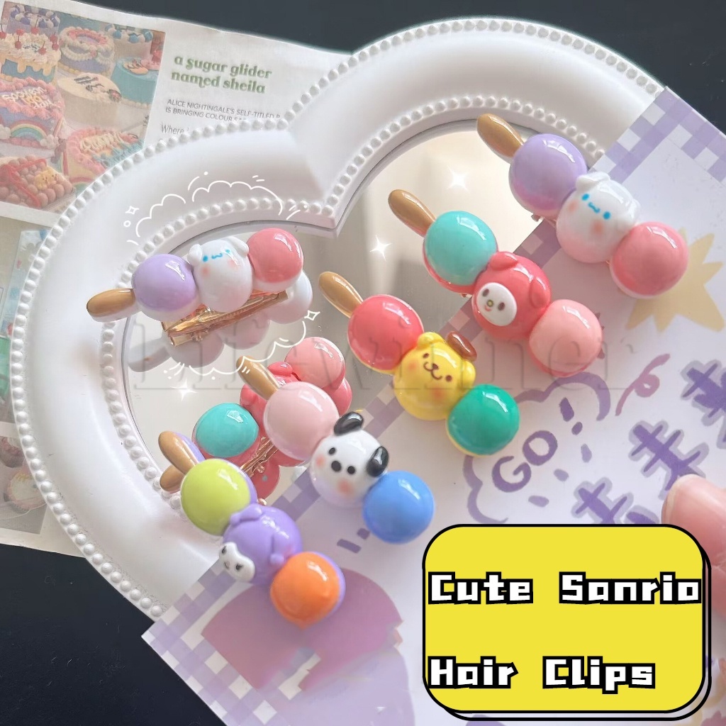 SANRIO กิ๊บติดผมโลหะ รูปหางม้าน่ารัก กันลื่น เครื่องประดับ สําหรับผู้หญิง