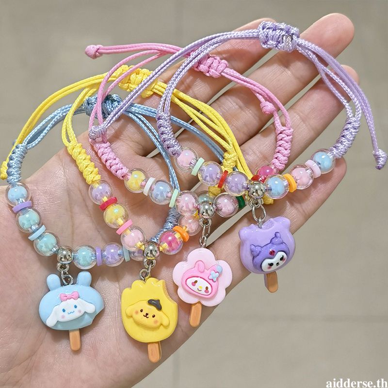 SANRIO สร้อยข้อมือ ลายการ์ตูนน่ารัก สามารถปรับได้ เครื่องประดับ สําหรับคู่รัก นักเรียน