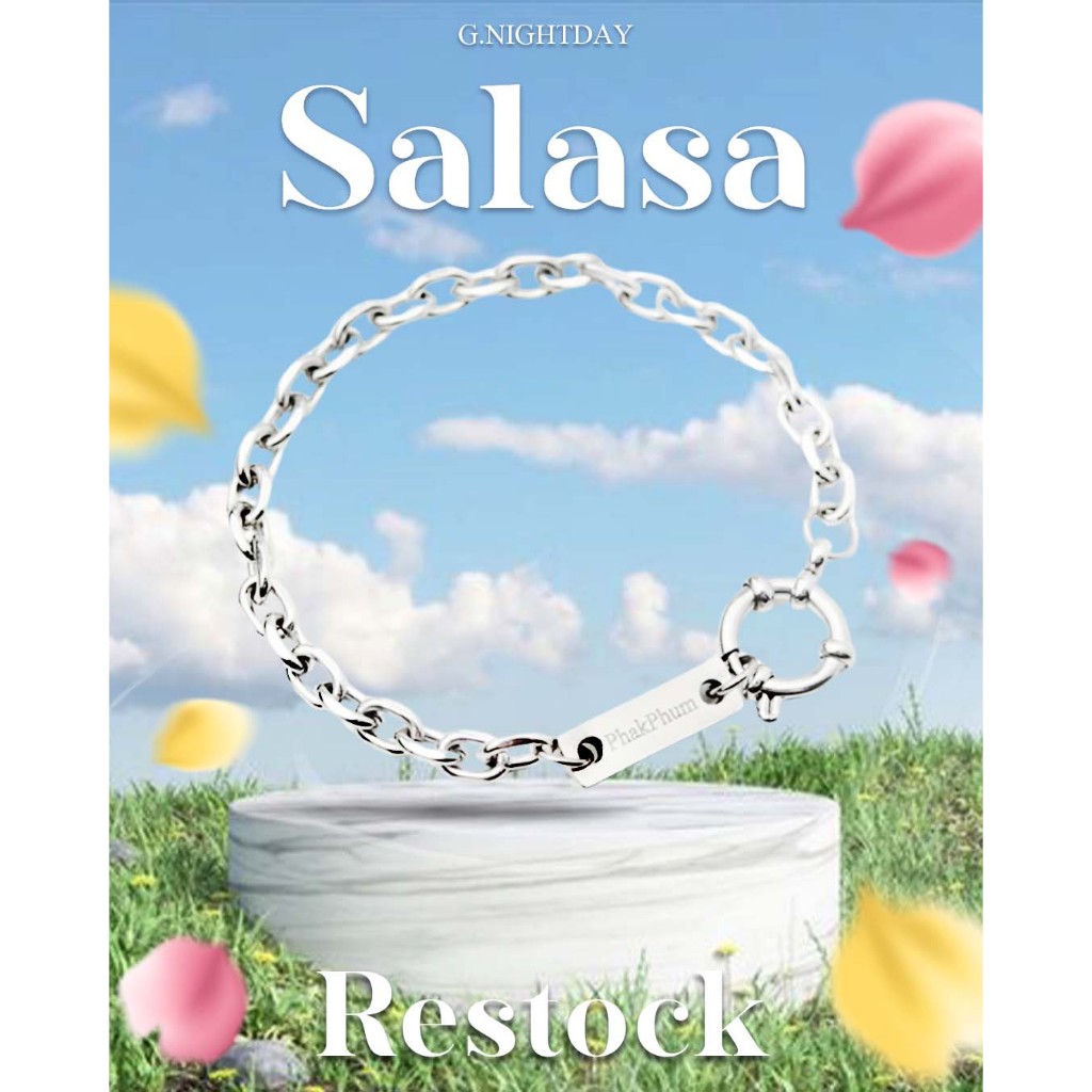Salasa ข้อมือสแตนเลสรุ่นใหม่ ดีไซน์สุดเก๋  unisex  ใส่ได้ทั้งผู้หญิงและผู้ชาย  วาเลนไทน์ valentine