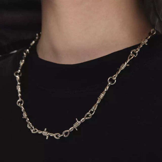 Sale สร้อยคอโซ่หนามฮิปฮอป Thorn Spike Chain Necklace พร้อมส่ง