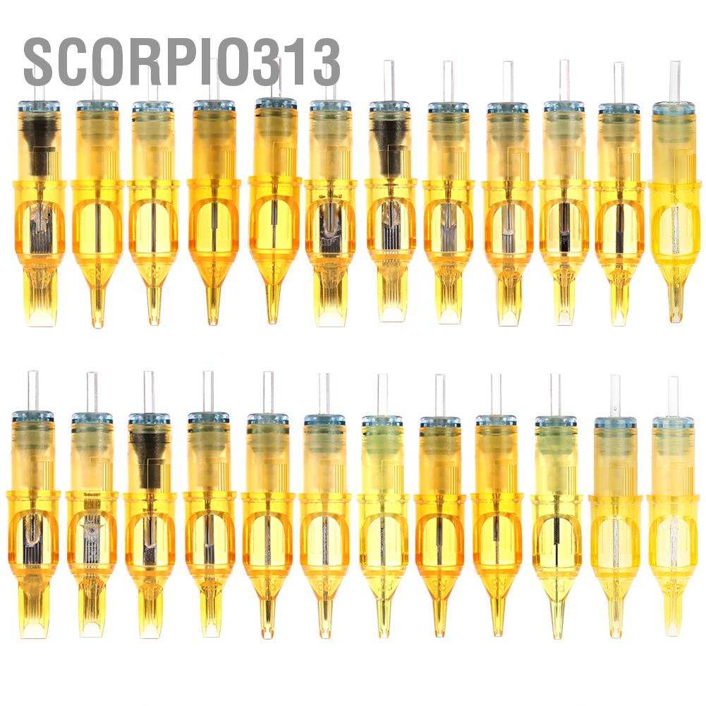 Scorpio313 เข็มสักกึ่งถาวร แบบใช้แล้วทิ้ง Rl Rm M1 Rs สําหรับเครื่องสัก 10 ชิ้น