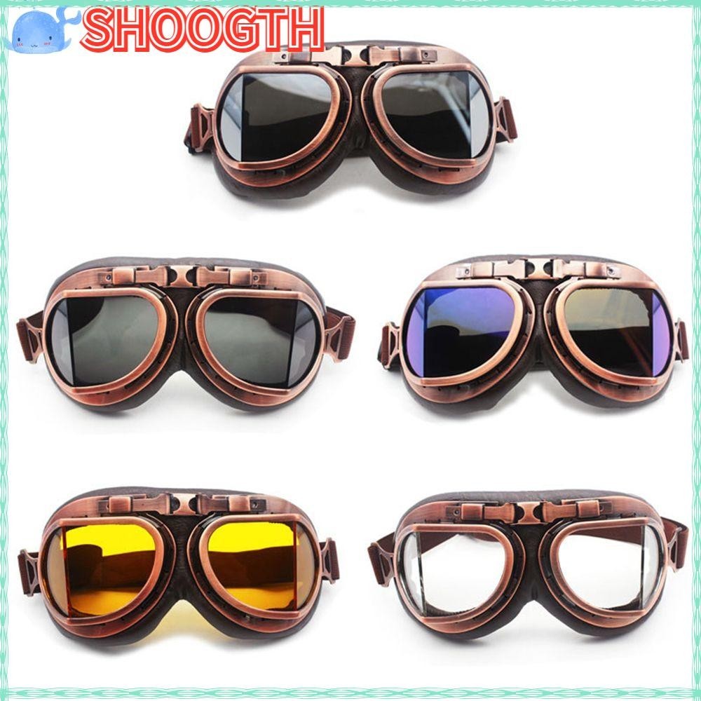 Shoogth แว่นตากันแดด กรอบเลนส์สโนว์บอร์ด สไตล์วินเทจ เรโทร สําหรับสกูตเตอร์