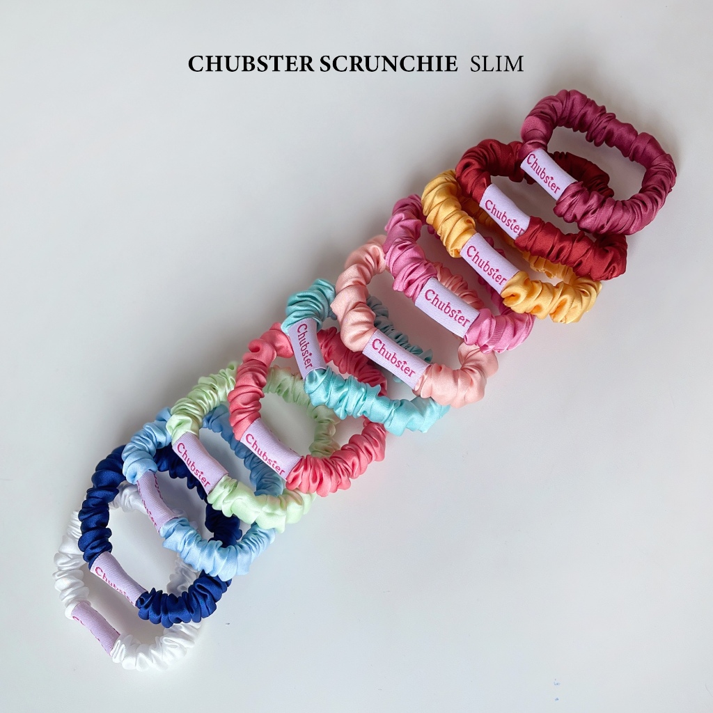 Slim Color Palette ยางรัดผม รุ่นสลิม Satin Scrunchie ยางรัดผมซาติน บางลื่น
