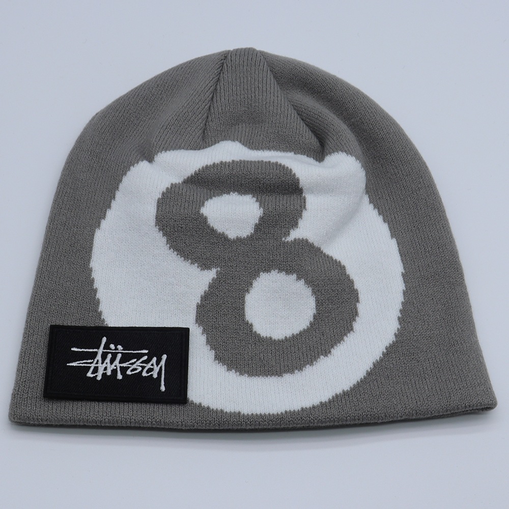 Stussy หมวกถักนิตติ้ง แจ็คการ์ด ดิจิทัล กันลม ให้ความอบอุ่น แบบสวมหัว สําหรับกลางแจ้ง