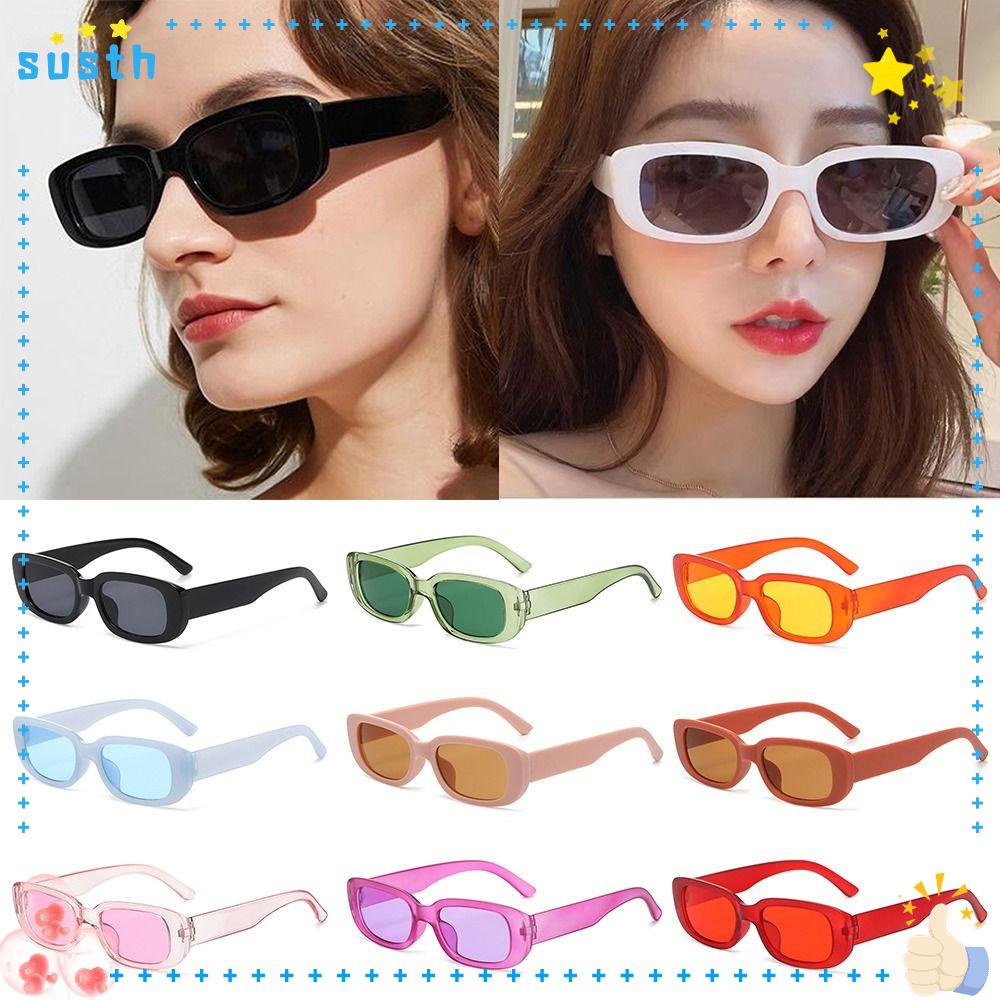 Susth Y2K แว่นตากันแดด UV400 สีแคนดี้ สําหรับผู้ชาย ผู้หญิง 90