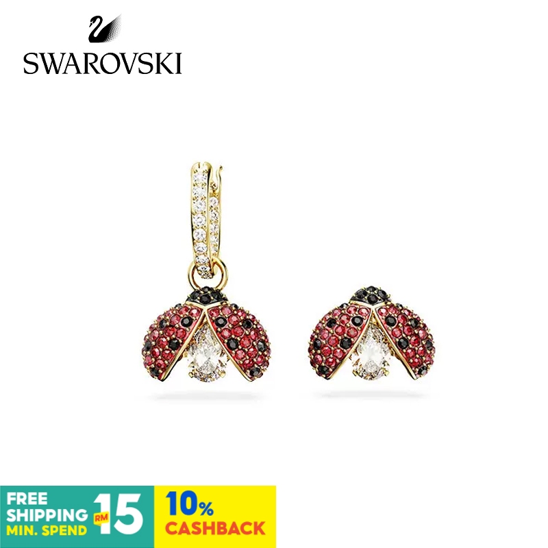 Swarovski Idyllia ต่างหูรูปเต่าทอง แฟชั่นฤดูใบไม้ร่วง ฤดูหนาว
