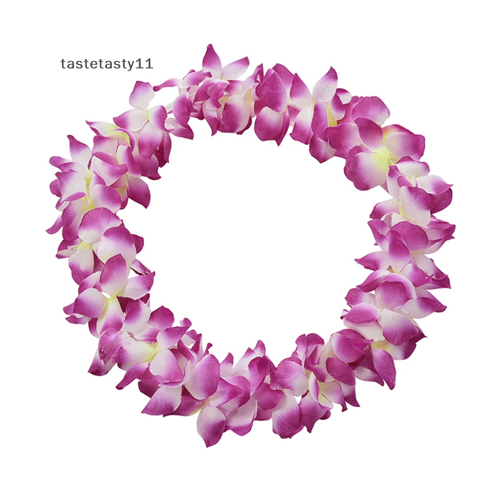 Ta พวงมาลัยดอกไม้ปลอม ผ้าไหม สไตล์ฮาวาย 8 สี สําหรับเต้นรํา ปาร์ตี้ TH