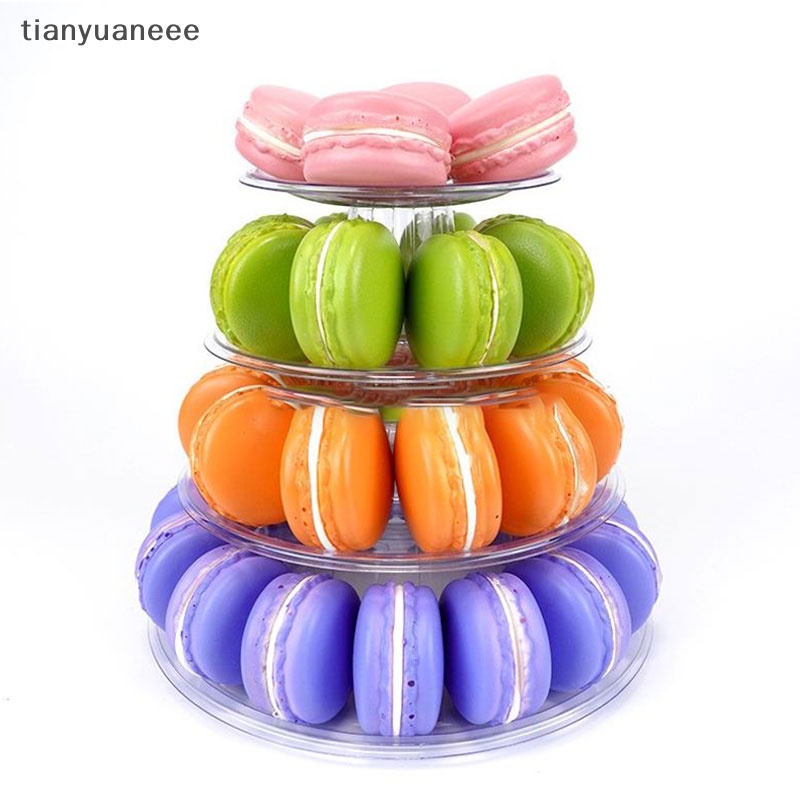 Tianyuaneee ชั้นวางคัพเค้ก และทาวเวอร์ วัสดุ PVC สีมาการอง