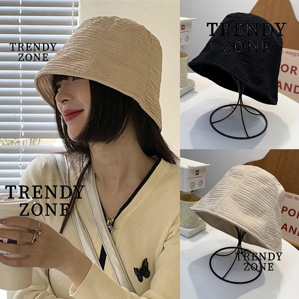 Trendyzone หมวกบักเก็ต ผ้าชีฟอง แบบบาง กันแดด แฟชั่นฤดูร้อน สําหรับเด็กผู้หญิง