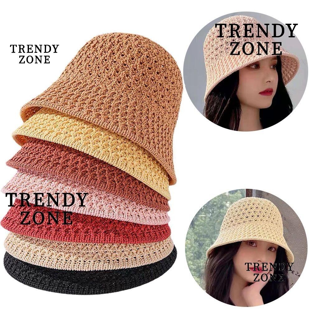 Trendyzone หมวกปีกกว้าง ระบายอากาศ สไตล์ชาวประมง