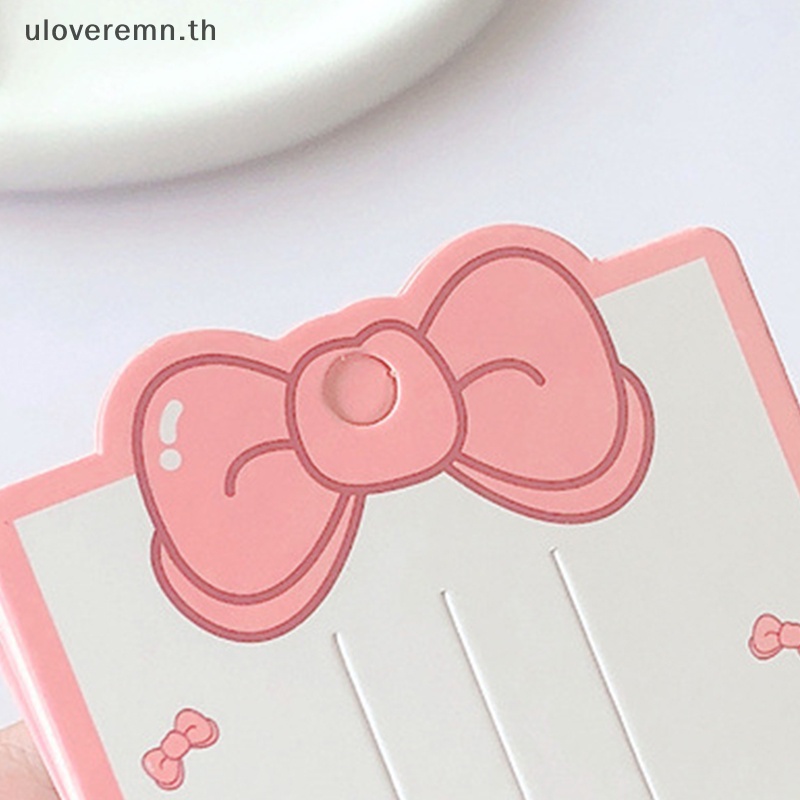 Ulo ป้ายแท็กกระดาษแข็ง ประดับโบว์ สีชมพู สําหรับแขวนตกแต่งผม DIY 50 ชิ้น