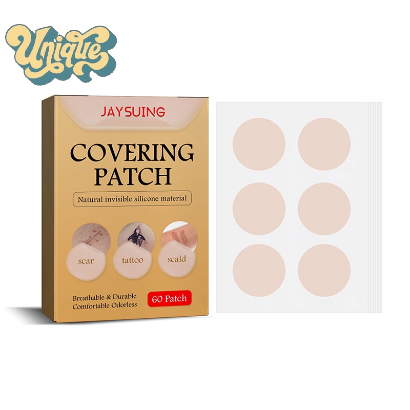 (Unique) ใหม่ สติกเกอร์เทปคอนซีลเลอร์ ปกปิดรอยแผลเป็น รอยสัก กันน้ํา 60 ชิ้น