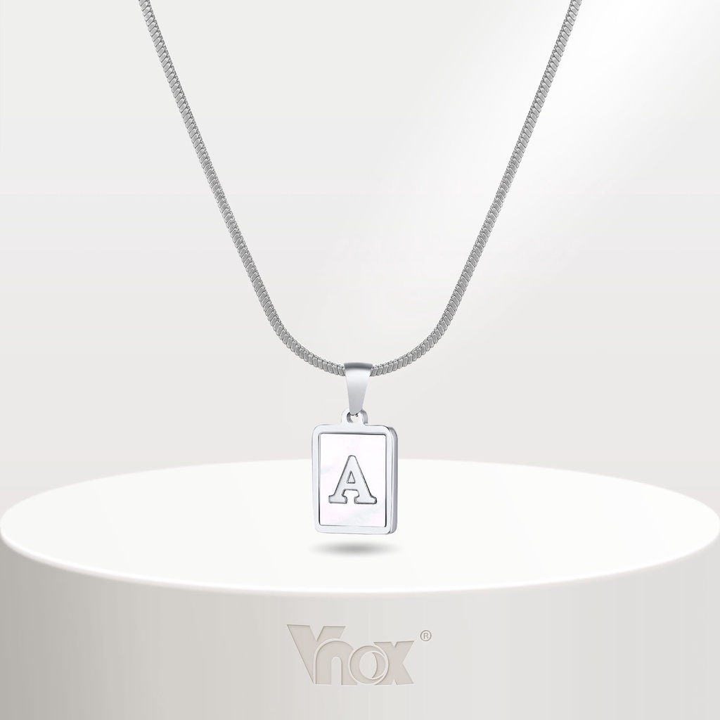 Vnox สร้อยคอโซ่เงิน จี้รูปเปลือกหอย งู 26 ตัว สําหรับผู้หญิง และผู้ชาย