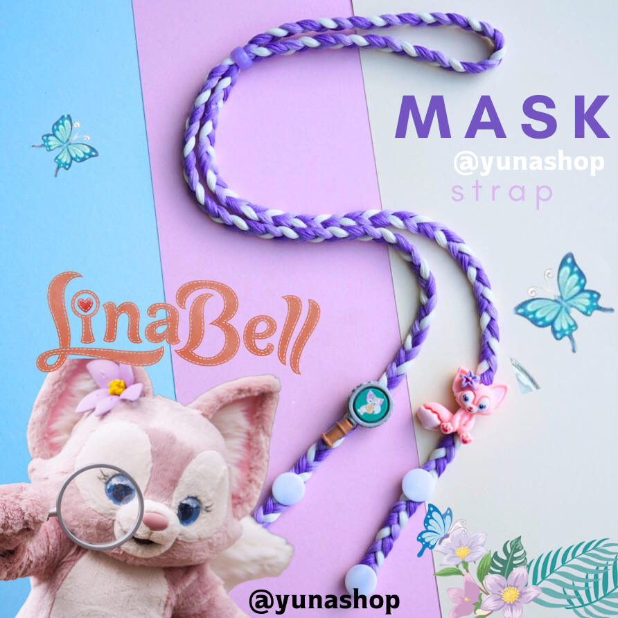 YUNA สายคล้องแมส เชือกเปีย จิ้งจอก linabell