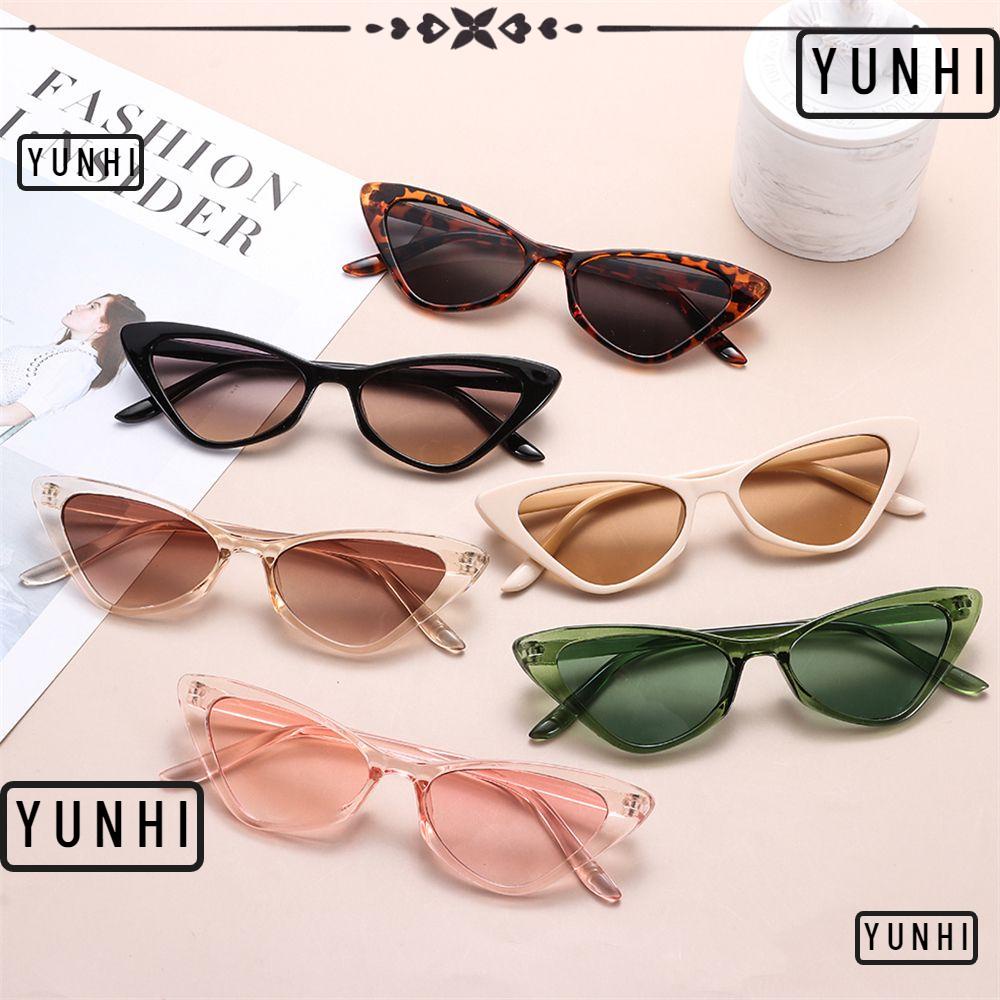 YUNHI แว่นตากันแดด UV400 แนวสตรีท ย้อนยุค เครื่องประดับแฟชั่น สําหรับผู้หญิง