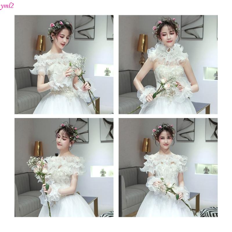Yml2 ปลอกแขนลูกไม้ปลอม สําหรับถ่ายรูปเจ้าสาว งานแต่งงาน 1 คู่