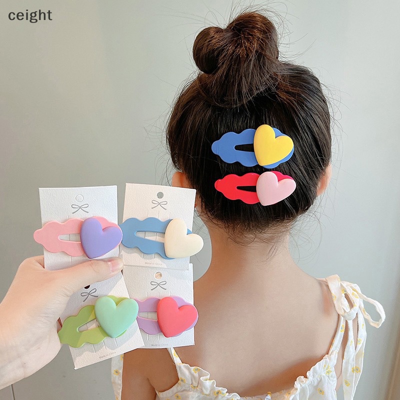 [ceight] กิ๊บติดผมหน้าม้า รูปหัวใจน่ารัก สีแคนดี้ สําหรับเด็กผู้หญิง
