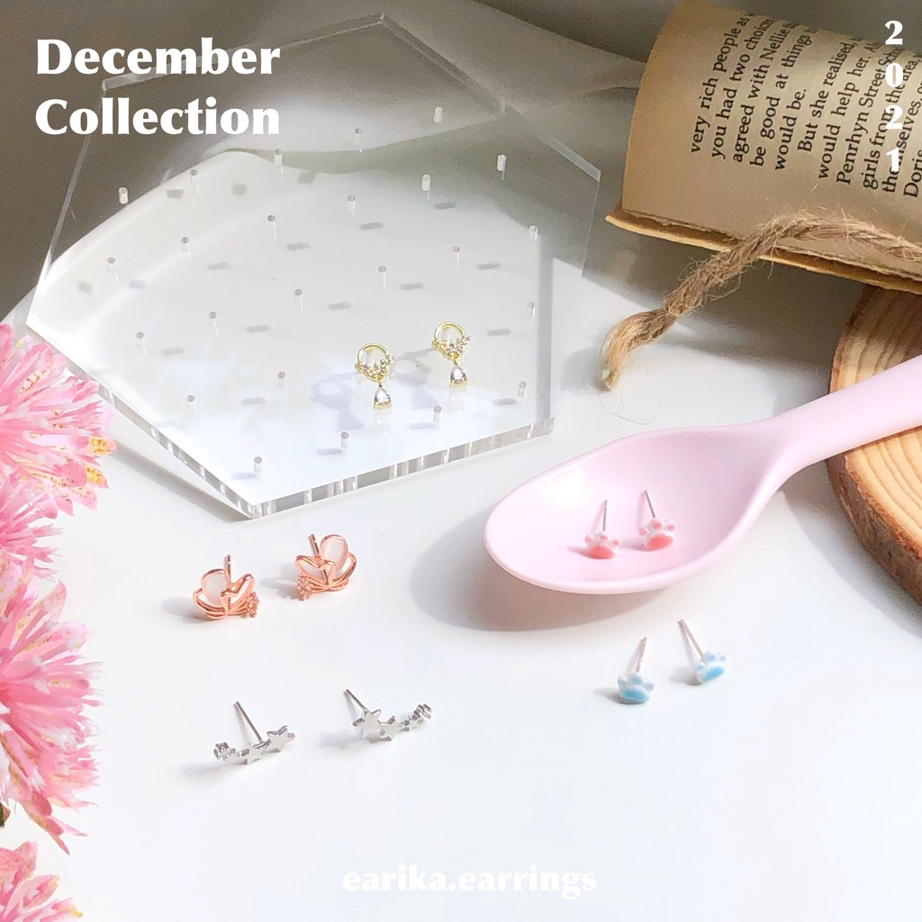 earika.earrings - ต่างหูเงินแท้ S92.5 (เจาะ) เหมาะสำหรับคนแพ้ง่าย - คอลเลคชั่นต้นเดือนธันวาคม 2021 (2)