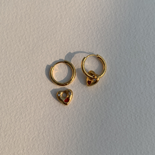 gemin. | #gmnhoopdropheart earrings
