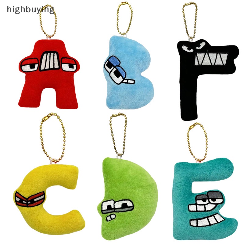 [highbuying] พวงกุญแจ จี้ตุ๊กตาตัวอักษรภาษาอังกฤษ A B C 26 ตัว สําหรับผู้หญิง ผู้ชาย พร้อมส่ง