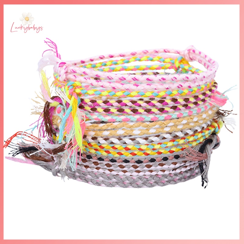 Luckybabys> สไตล์โบโฮ สี่เส้น แฮนด์เมด ทอ พันด้าย สร้อยข้อมือ เชือกผูกปม เรียบง่าย ทุกเพศ มิตรภาพ สร้อยข้อมือนําโชค ใหม่” /></a></p>
<p><a href=