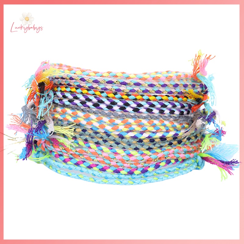 Luckybabys> สไตล์โบโฮ สี่เส้น แฮนด์เมด ทอ พันด้าย สร้อยข้อมือ เชือกผูกปม เรียบง่าย ทุกเพศ มิตรภาพ สร้อยข้อมือนําโชค ใหม่” /></a></p>
<p><a href=