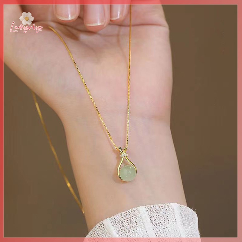 Luckybabys> เครื่องประดับ สร้อยคอโลหะ ชุบทอง 18K ไม่หมองคล้ํา แฟชั่นสําหรับผู้หญิง” /></a></p>
<p><a href=