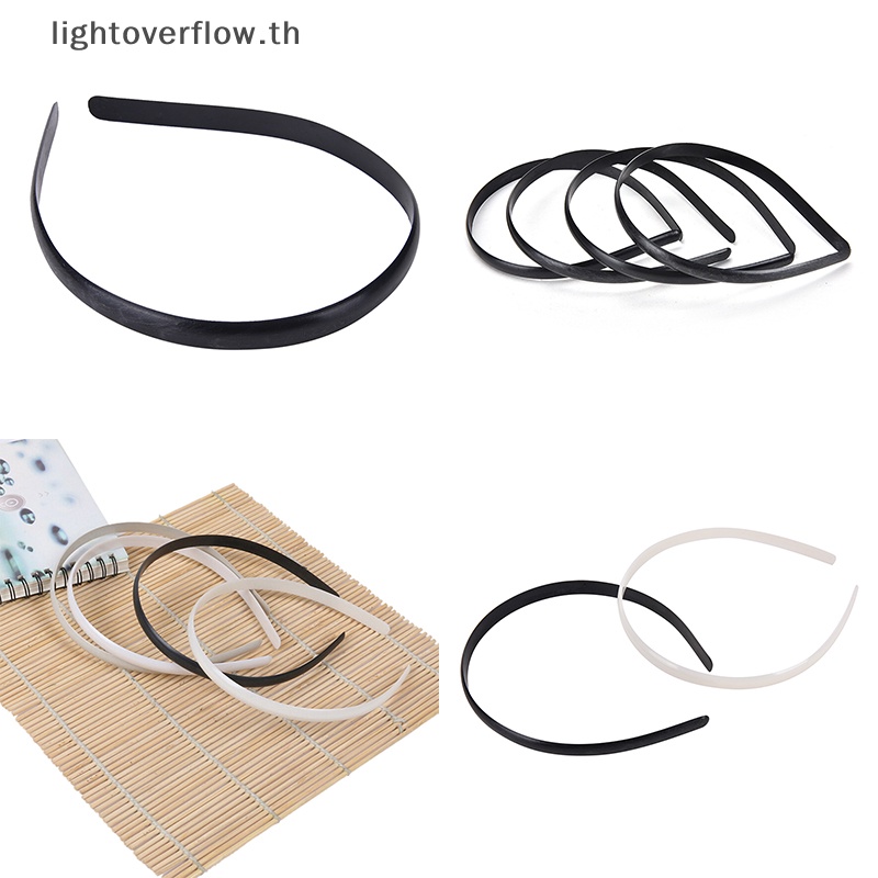 [lightoverflow] ที่คาดผมพลาสติก ไม่มีฟัน 2 สี DIY สําหรับเด็ก 10 ชิ้น ต่อชุด
